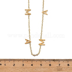 母の日向け 304ステンレススチール製「ママ」文字ペンダントネックレス（女性用）  ゴールドカラー  16.93インチ（43cm）&nbsp;NJEW-Z117-01G