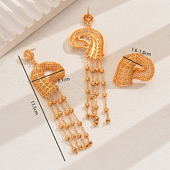 Vintage Alloy Hollowed-out Conch Shape Ring & Tassel Earrings Sets for Women&nbsp;LS-CY8500