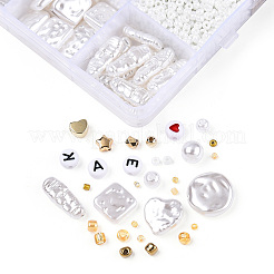 DIY 24 Style Acrylic & ABS Beads Jewelry Making Finding Kit&nbsp;DIY-NB0012-02J