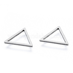 変色しない201ステンレススチール製リンクリング  三角形  ステンレス鋼色  12x13.5x1mm  内径：7.5x8.5mm&nbsp;STAS-N090-T02-1