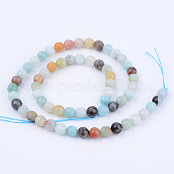 Natural Flower Amazonite Beads Strands&nbsp;X-G-Q462-8mm-42