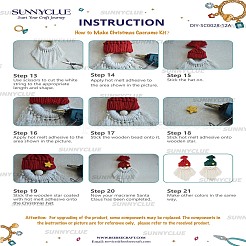 Christmas DIY Handmade Woven Cotton Santa Claus Pendant Decoration Making Kits&nbsp;DIY-SC0028-12A
