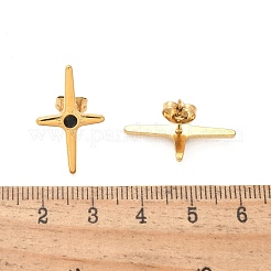 Cross 304 Stainless Steel Stud Earrings&nbsp;EJEW-F361-07G