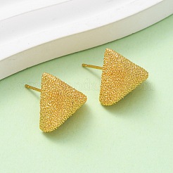 Brass Textured Stud Earrings&nbsp;EJEW-A143-02D-G
