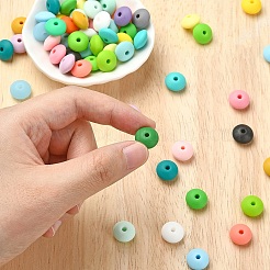 100Pcs 25 Styles Rondelle Food Grade Eco-Friendly Silicone Abacus Beads&nbsp;SIL-YW0001-36