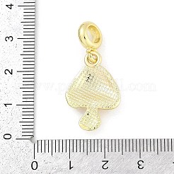Brass Red Enamel Vegetable European Dangle Charms&nbsp;KK-Z090-06G-03