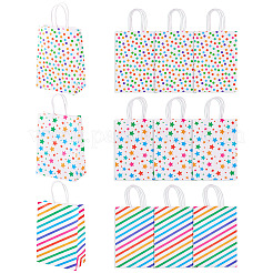 12Pcs 3 Styles Rectangle Paper Gift Bags&nbsp;ABAG-TA0001-84