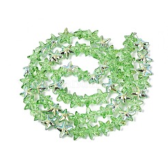 Electroplate Transparent Glass Beads Strands&nbsp;EGLA-Q136-01A-09