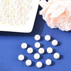 アクリルビーズ  模造パールスタイル  ラウンド  フローラルホワイト  サイズ：直径約8mm  穴：1.5mm&nbsp;X-12A-9284