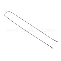 3.2mm 304 Stainless Steel Rolo Chain Necklace for Men Women&nbsp;NJEW-WH0012-02