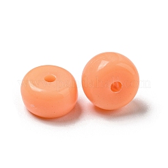 不透明なアクリルビーズ  ロンデル  ライトサーモン  8x5mm  穴：1.6mm&nbsp;OACR-H037-02C