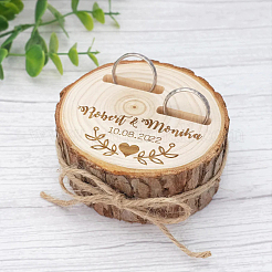Column Wooden Ring Holder&nbsp;HULI-PW0002-099