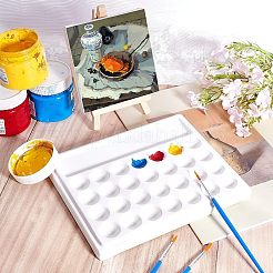 塗装用品  プラスチック模倣セラミックパレット付き  長方形の水彩油パレット＆アートブラシペン値セット  ミックスカラー&nbsp;AJEW-NB0001-77