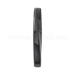 304ステンレスペンダント  手動研磨  ねじれた四角形  電気泳動黒  41x5.5x5.5mm  穴：3mm&nbsp;STAS-F272-05B