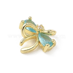 Brass Micro Pave Cubic Zirconia Charms&nbsp;KK-A300-01G-05