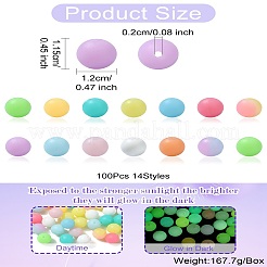 100Pcs Luminous Silicone Beads&nbsp;SIL-CJC0012-07
