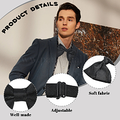 1PC Polyester Imitation Silk Bow Ties for Bridegroom&nbsp;AJEW-SP0003-31A