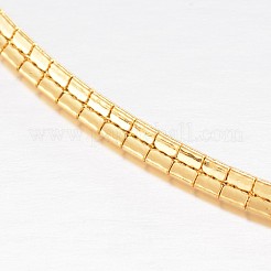 304ステンレスネックレス  カニカン付き  ゴールドカラー  17.7インチ（45cm）&nbsp;X-NJEW-D274-01G
