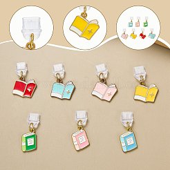 9 個のプラスチックモバイル防塵プラグ  本  合金エナメルペンダント付き  コードループ付き  ミックスカラー  30mm&nbsp;HJEW-SW00184-01