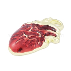 Rack Plating Alloy Enamel Pendants&nbsp;PALLOY-F018-31G-01
