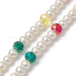 Christmas Glass Pearl Beaded Mobile Straps&nbsp;HJEW-TA00008