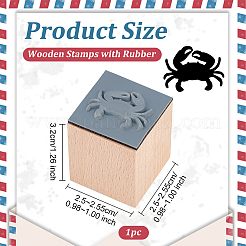 Wooden Stamps with Rubber&nbsp;DIY-WH0002-65H