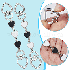 2Pcs 2 Colors Alloy Enamel Purse Strap Extenders&nbsp;PURS-BBC0001-02