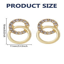1 Pair Zinc Alloy Rhinestones Stud Earrings&nbsp;EJEW-LP0004-85