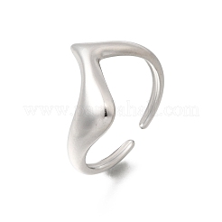 304 Stainless Steel Cuff Open Rings&nbsp;RJEW-T034-03P