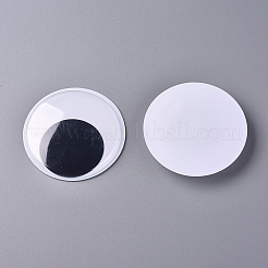 黒と白のくねくねした目カボション  DIYのスクラップブッキング工芸品おもちゃアクセサリー  80x10mm&nbsp;DIY-WH0156-90A