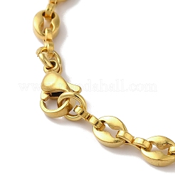 Ion Plating(IP) 304 Stainless Steel Coffee Bean Chain Bracelets for Women or Men&nbsp;X-BJEW-A019-01G