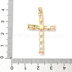 Brass Micro Pave Cubic Zirconia Pendants&nbsp;KK-A281-26A-G