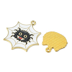 12個6スタイルハロウィンテーマアロイエナメルペンダント  コウモリとクモとカボチャとケーキ  ミックスカラー  14.5~33x15~30x1~3mm  穴：1~2mm  2個/スタイル&nbsp;ENAM-FS0001-46