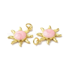 Rack Plating Brass Enamel Pendants&nbsp;KK-D074-05G