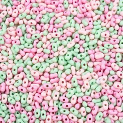 不透明なアクリルビーズ  ピーナッツ  ミックスカラー  6.5x4x3mm  穴：1.5mm  約199個/10g&nbsp;X1-MACR-T048-02M-11