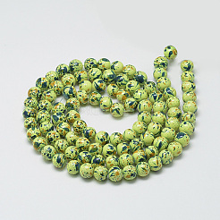 Baking Paint Glass Beads Strands&nbsp;DGLA-S115-8mm-K09