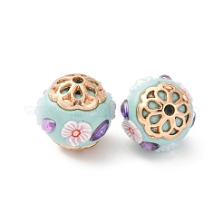 Handmade Resin Indonesia Round Beads&nbsp;IPDL-P005-18KCG-01
