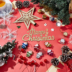 7 Styles Merry Christmas Plastic Pendants Decoration Set&nbsp;HJEW-BC0001-45