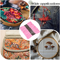 綿かぎ針編み糸  刺繍糸  レース手編み用の糸  ピンク  1.4mm  約8.20ヤード（7.5m）/かせ  15 かせ/セット&nbsp;OCOR-CY0004-39A
