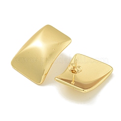 イオンプレーティング（IP）304ステンレススチールスタッドピアス  ゴールドカラー  27.5x21mm&nbsp;EJEW-G400-28G