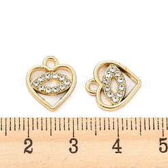 UV Plating Alloy Rhinestone Pendants&nbsp;PALLOY-D026-07G