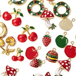 32Pcs 8 Style Alloy Enamel Pendants&nbsp;ENAM-LS0001-34