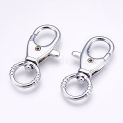 合金キーホルダー  カニカン付き  プラチナ  50x23mm&nbsp;PALLOY-K239-01P