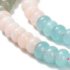 グラデーションカラーの天然白翡翠ビーズ連売り  染め  ロンデル  ミックスカラー  8.5x4.5~5.5mm  穴：1mm  約79個/連  15.31''（38.9センチメートル）&nbsp;X-G-NH0053-A01-01