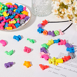300g 2種類のプラスチックビーズ  混合動物の形  ミックスカラー  14~28.5x14~24x8~10mm  穴：3.5~4mm  150g /スタイル&nbsp;FIND-SP0002-62