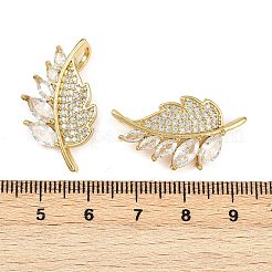 Brass Micro Pave Cubic Zirconia Pendants&nbsp;KK-S526-57G