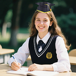 40Pcs Graduation Season Paper Hat&nbsp;AJEW-SP0004-75A