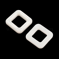 不透明樹脂デコデンカボション  中空の四角  ホワイト  18x18x3.5mm&nbsp;CRES-I036-11B