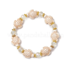 3Pcs 3 Styles Synthetic Turquoise Beads Stretch Bracelets&nbsp;BJEW-JB11574