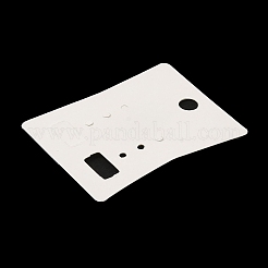ディスプレイアクセサリー台紙  ピアスに使用  長方形  ホワイト  4.8x3.8x0.05cm&nbsp;CDIS-L009-07